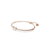 Mesmera bangle, Mixed cuts, White, Rose gold-tone plated